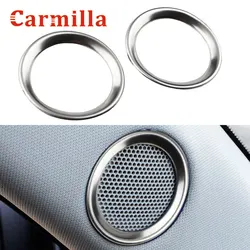 Carmilla for Mazda CX-5 CX5 2017 - 2022 Speaker Sound Ring Trim Cover Stainless Steel Decoration Interior Mouldings Accessories