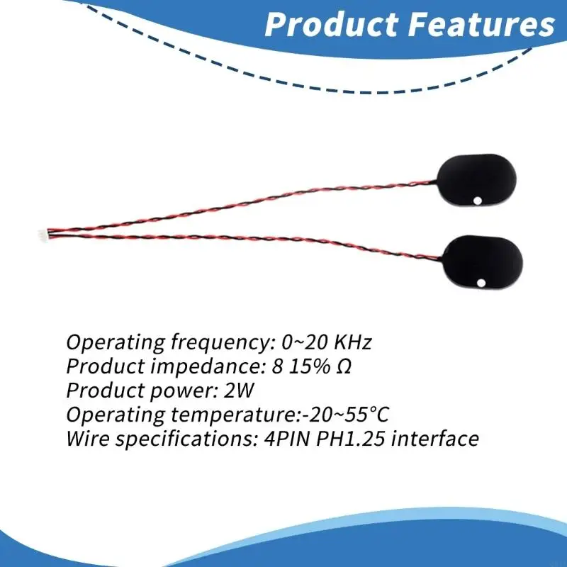 Q84A Lightweeded 2030 Loudspeaker 8Ω 2W 4pin ph1.25 연결 캐비티 스피커 디스플레이에 쉽게 설치할 수 있습니다.