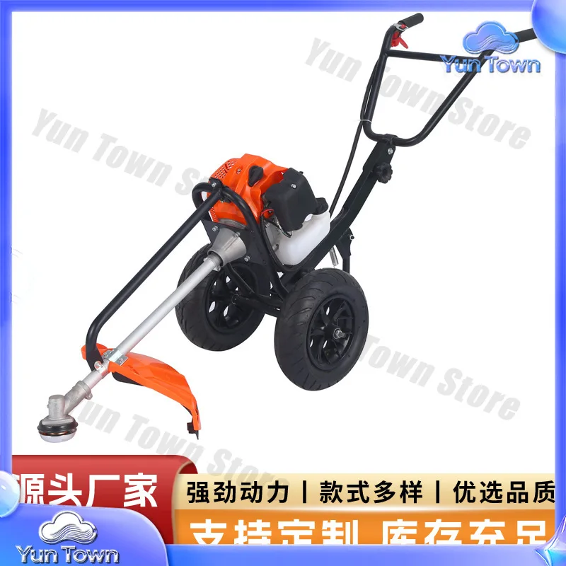 (Deposit) Gas-Powered Push Lawn Mower for Home Use Portable Brush Cutter for Land Clearing Garden Tool