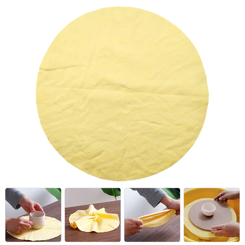 

Pottery Round Absorbent Cloth Throwing Ceramics Pulley Clay Pad for Accessories Pva Smoothing Work