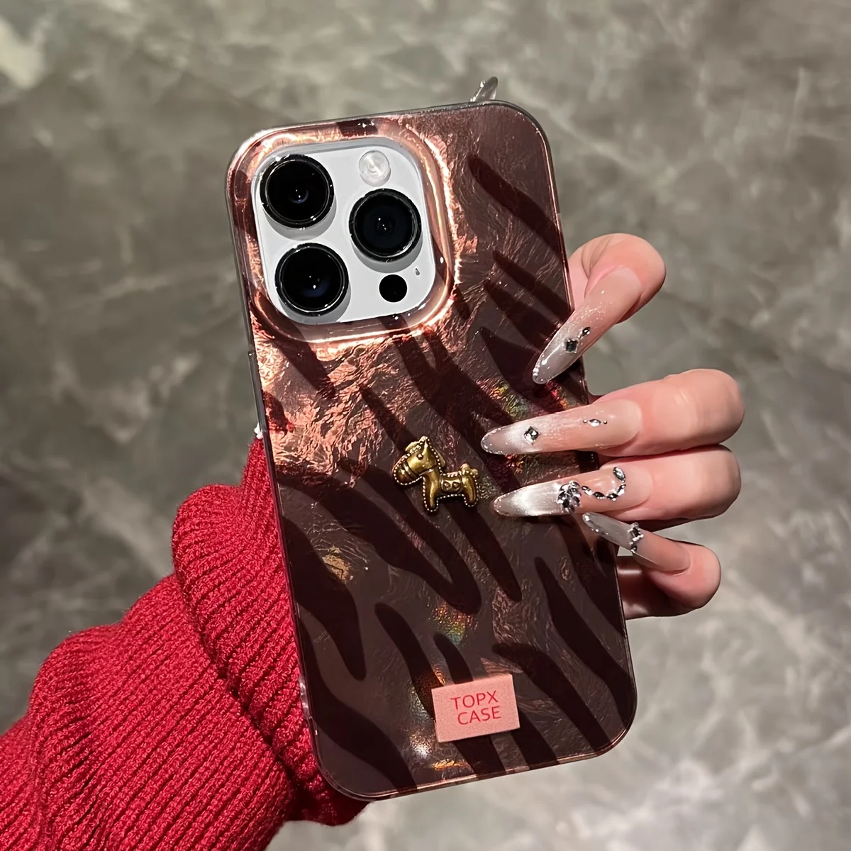 Advanced leopard Print with 3D Pony Phone Case For iPhone 17 16 15 14 13 12 11 Pro Max Cases XR XS 7 8 Plus Silicone TPU Cover