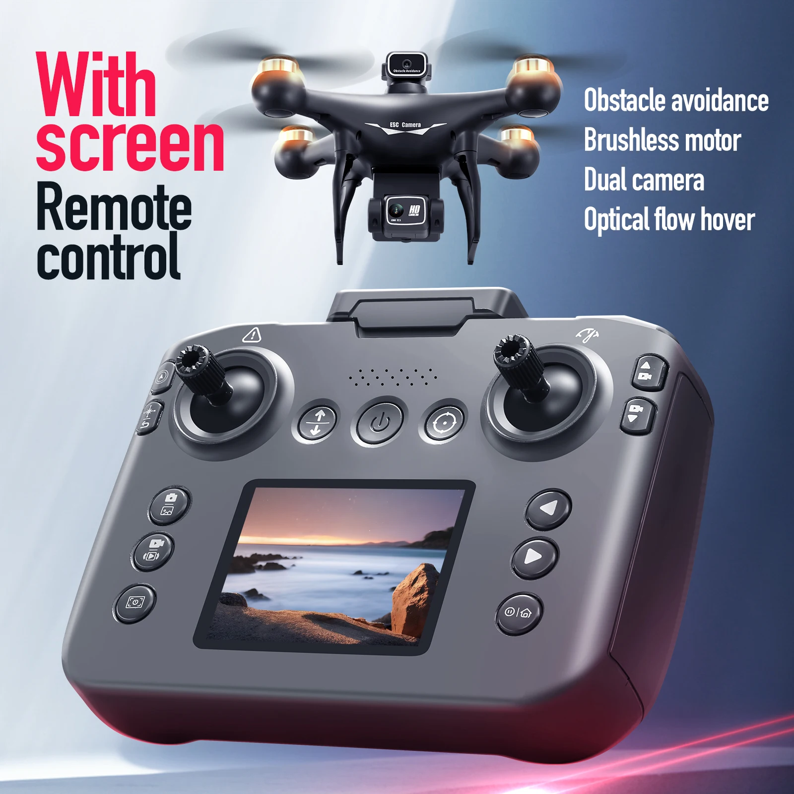 S116 MAX Mini Drone 4K Professional HD Camera 2.4G WIFI FPV Brushless Motor Optical Flow Folding Quadcopter Aerial Photograph