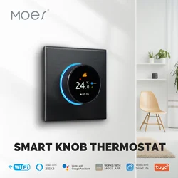 WiFi Smart Home Heating Knob Thermostat Temperature Controller For Water Gas Boiler Electric Heating Works with Alexa GoogleHome