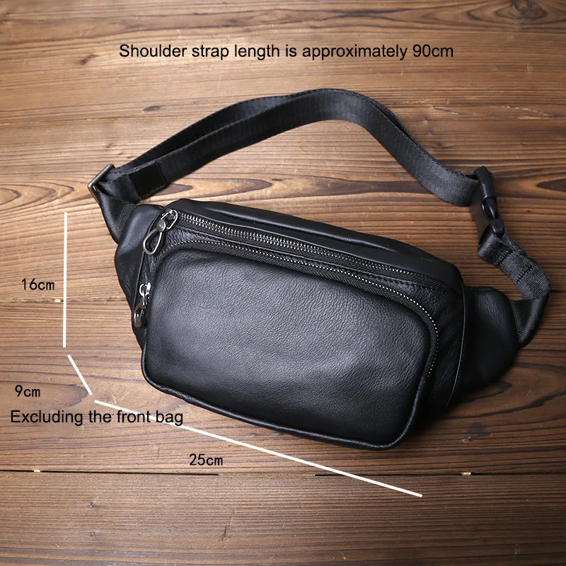 Imagem -06 - Nicho Design Masculino Bolsa de Peito de Couro ao ar Livre Fitness Camada Superior Novo Multi-funcional Casual Crossbody Bolsa do Telefone Móvel