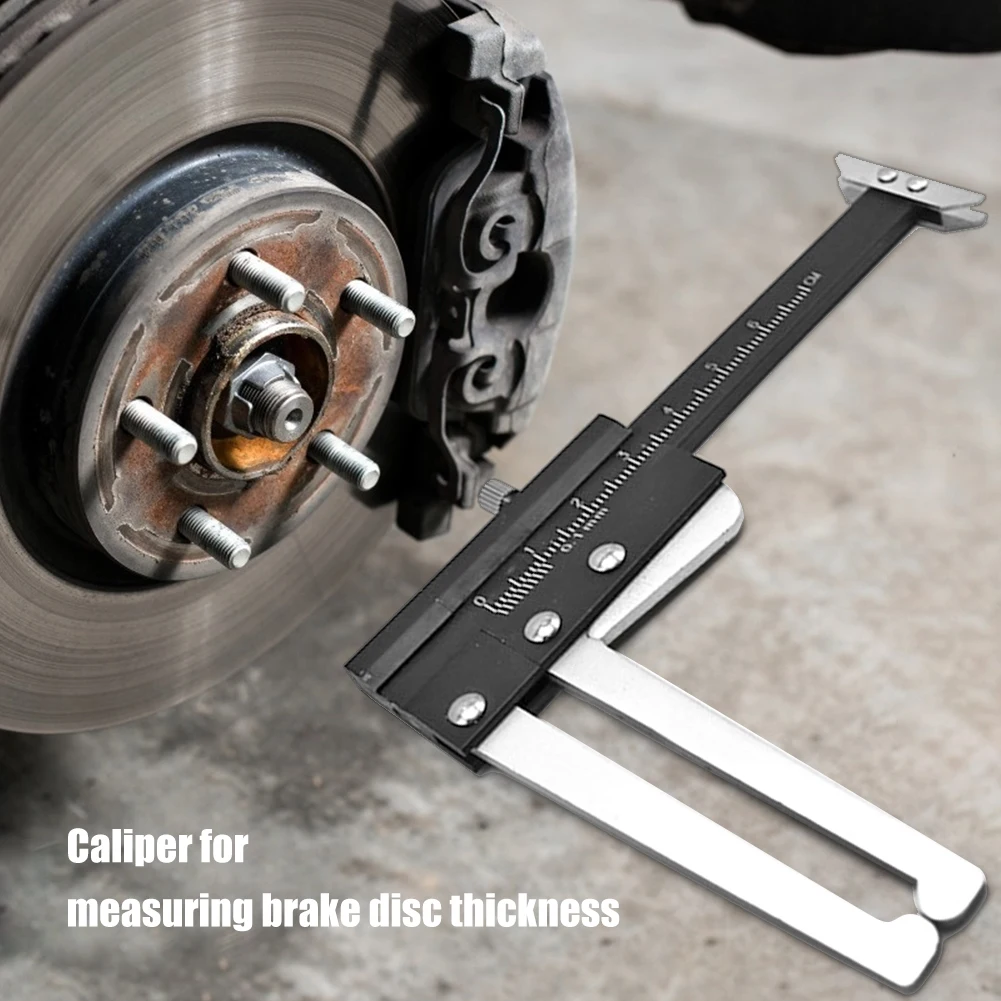 Brake Disc Thickness Measuring Vernier Caliper Car Tyre Plate Wear Depth Ruler