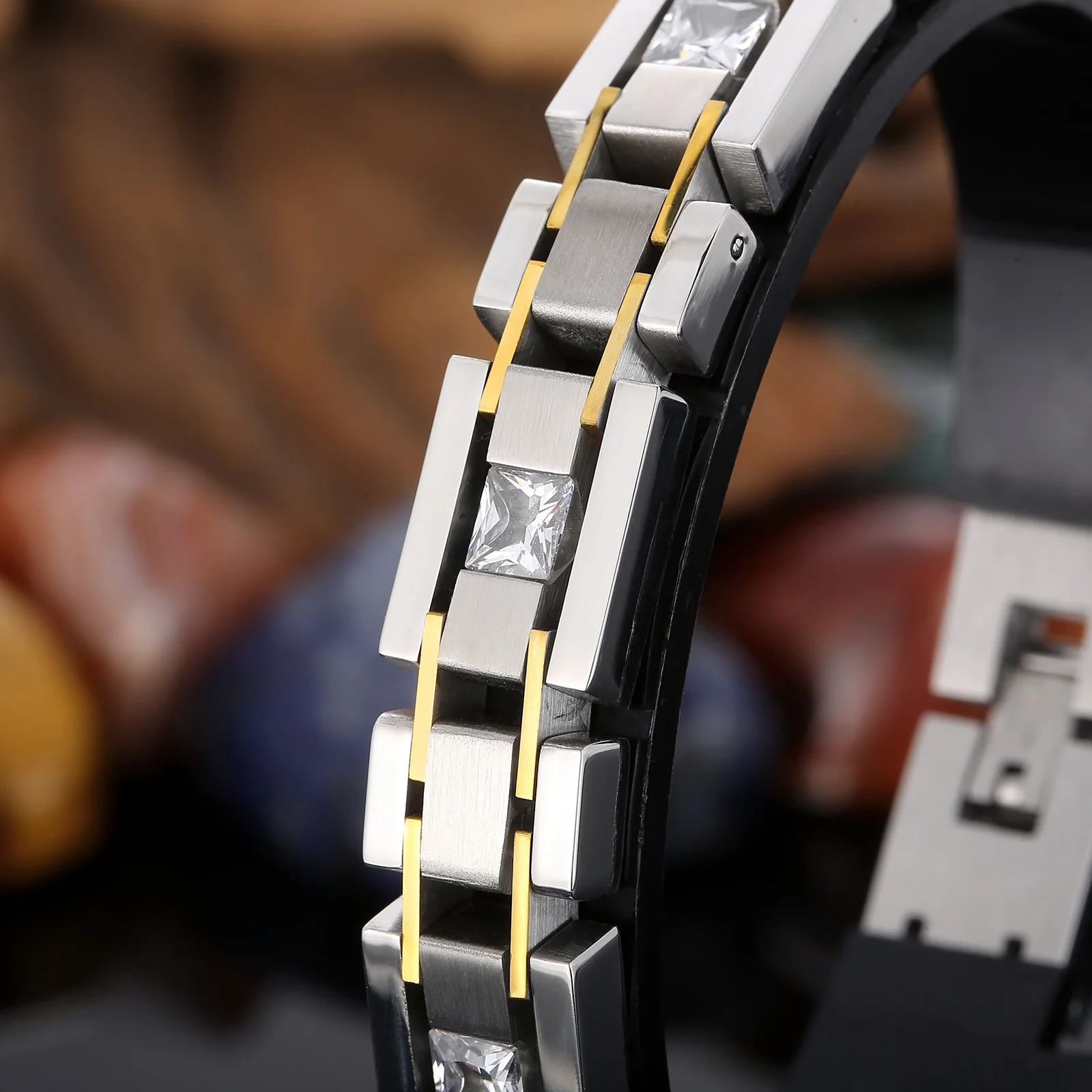 Stainless Steel Bracelet for Men Watch Bracelets Bangles Men Health Care Jewelry Titanium Steel Gift