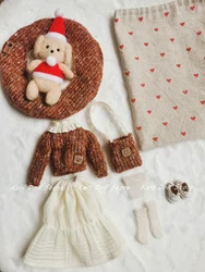 2026 Kari Doll Clothes and skirts Handmade autumn/winter brown Maillard style sweater set for Landazz Landoudou Doll