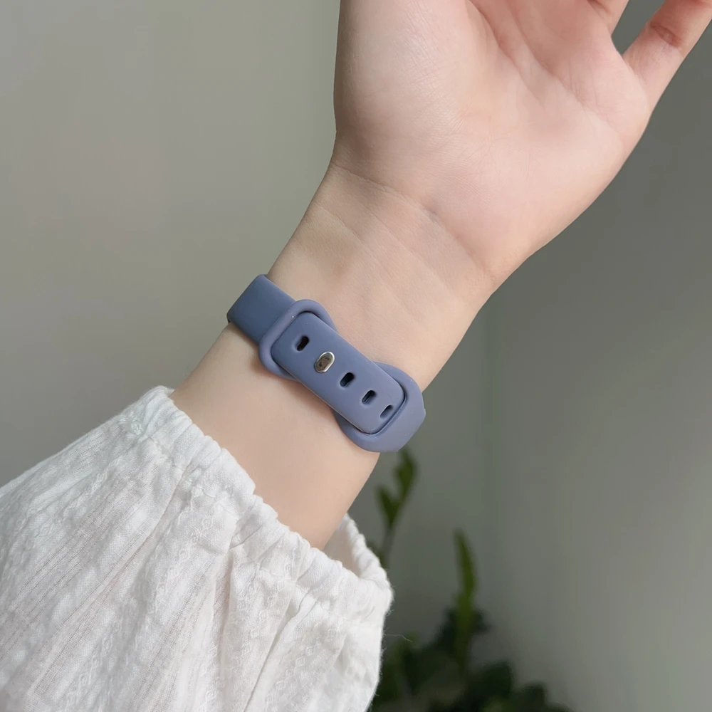 Correa in silicone per cinturino Apple Watch per donna 38mm 40mm 41mm 42mm 44mm 45mm 49mm sottile per cinturino iWatch