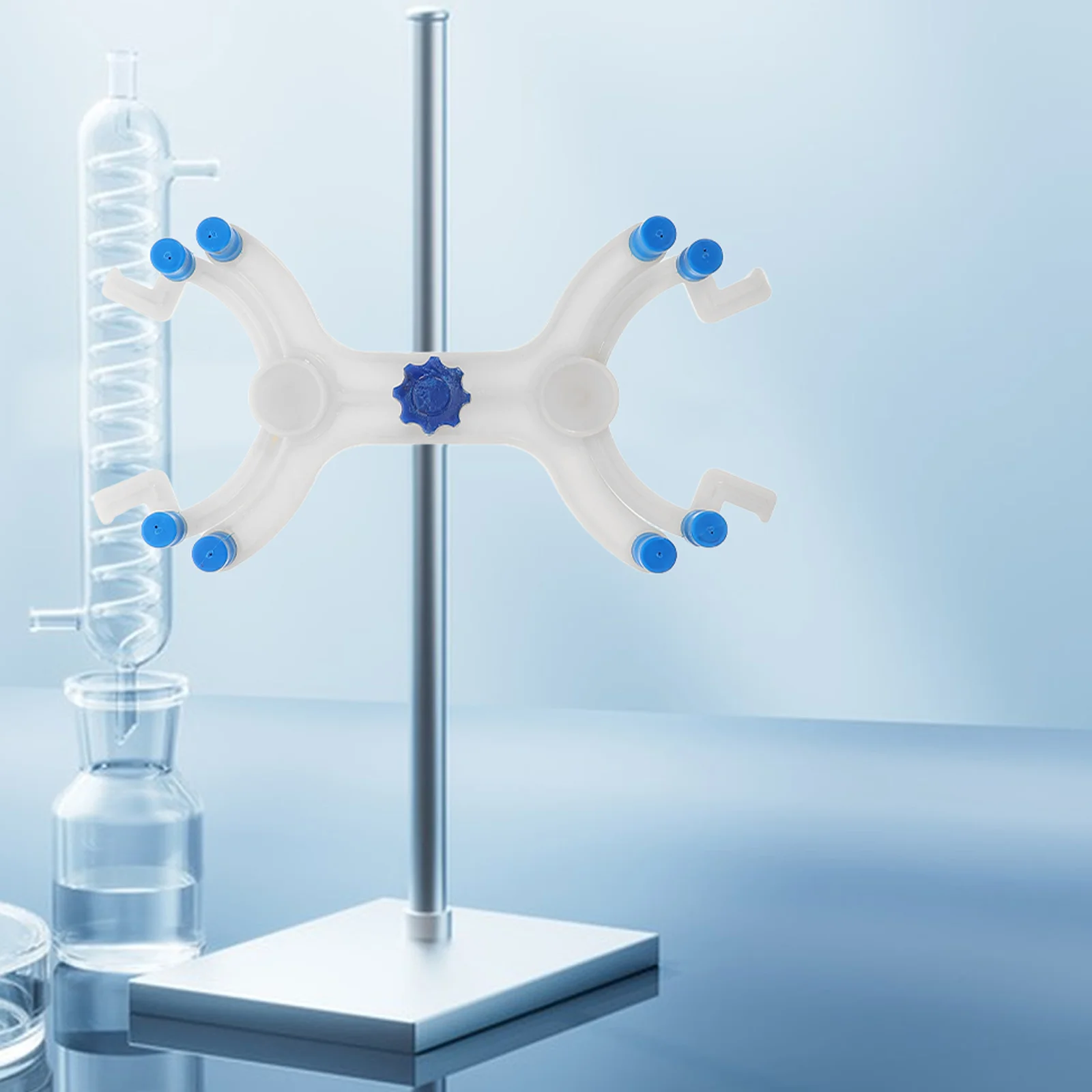 

Adjustable Double Clamp Plastic Butterfly Clamp Tool For Beaker Holder Fixing Support Titration Stand Use Test