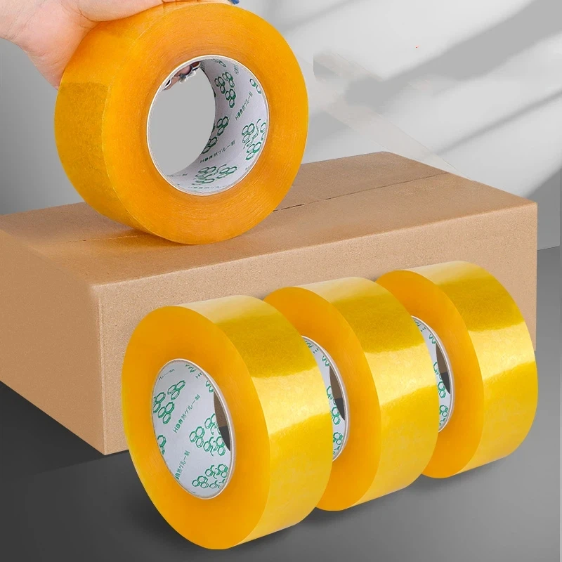 1 Pc Transparent Yellow Transparent White Tape for Express Packaging of Large Rolls and Thick Box Sealing Yellow Tape