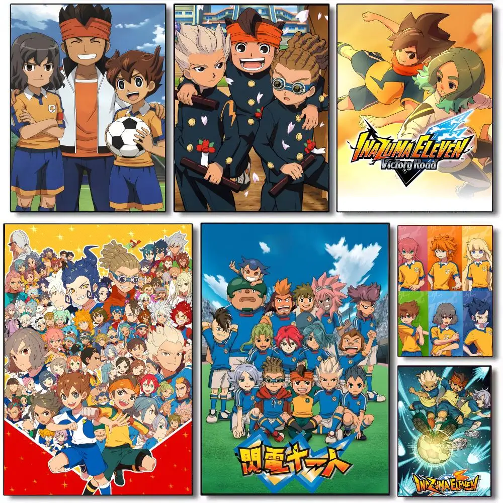 Anime I-Inazuma Eleven Poster HD Waterproof Self-Adhesive Wall Sticker For Room Decor, Premium Print Gift