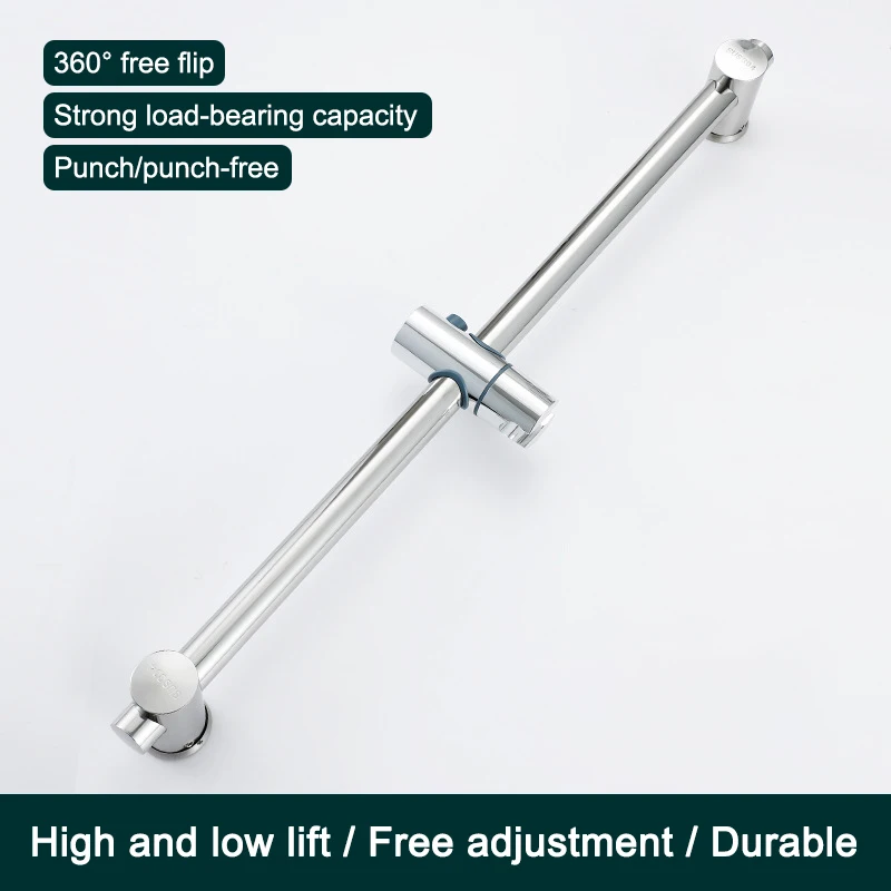 Imagem -03 - Chuveiro Slide Barras Ajustável Shower Slide Bar Bath Handheld Shower Rail sem Perfuração Shower Lifter Aço Inoxidável 304