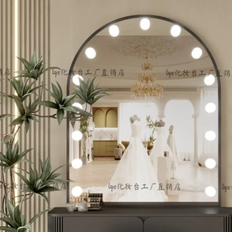 درج أسود منضدة الزينة للفتيات تصميم بسيط بإضاءة LED طاولة زينة للمكياج عطر أوروبي Mueble Tocador أثاث منزلي