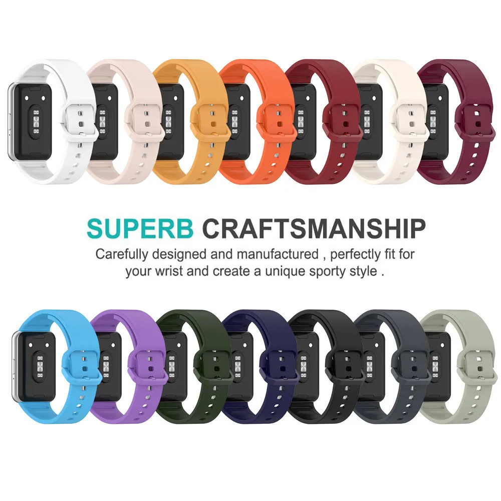 Soft Silicone Strap for Samsung Galaxy Fit3 Strap Accessories Replacement Watchband and Screen Protector Case Wristband Bracelet