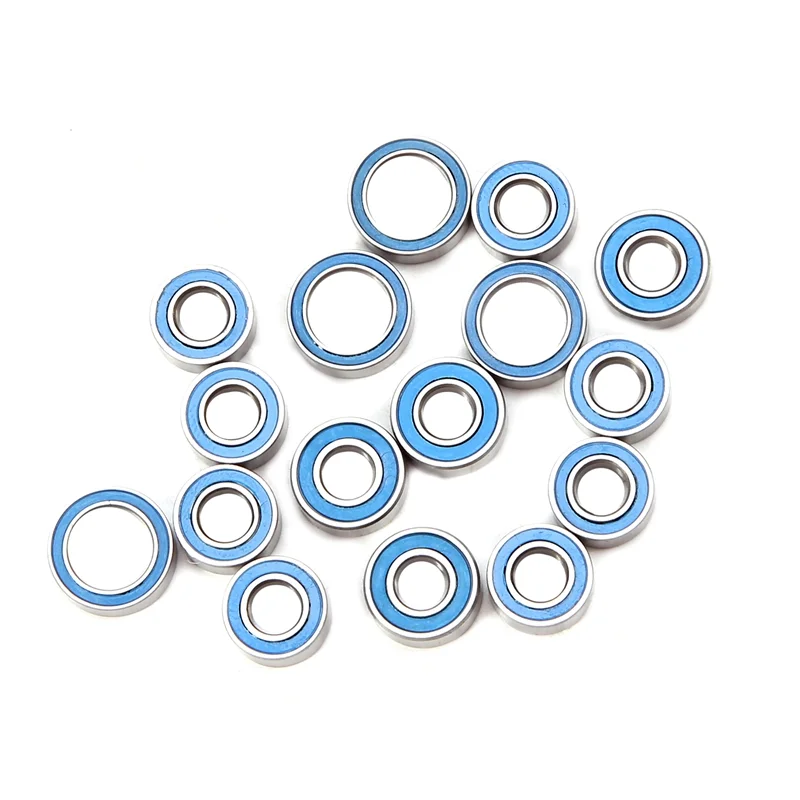 Beauty 16PCS Rubber Sealed Ball Bearing Kit for Tamiya TT02 TT-02 TT02D TT-02D 1/10 RC Car Upgrades Parts Accessories