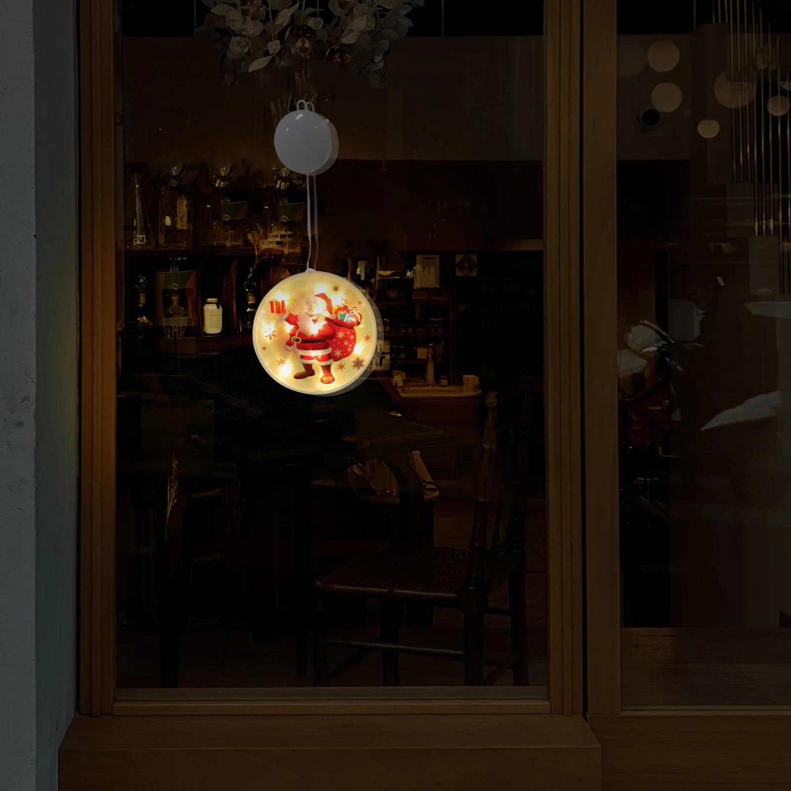 

Santa Claus Colored Lights Window Decorations Lighted Ornaments Decorative Indoor Christmas
