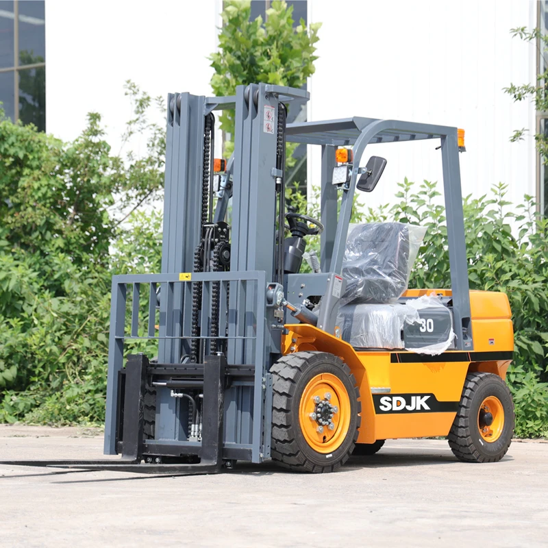 Customized Diesel forklift four-wheel drive flexible operation warehouse handling and unloading of 3 ton and 5 ton forklifts