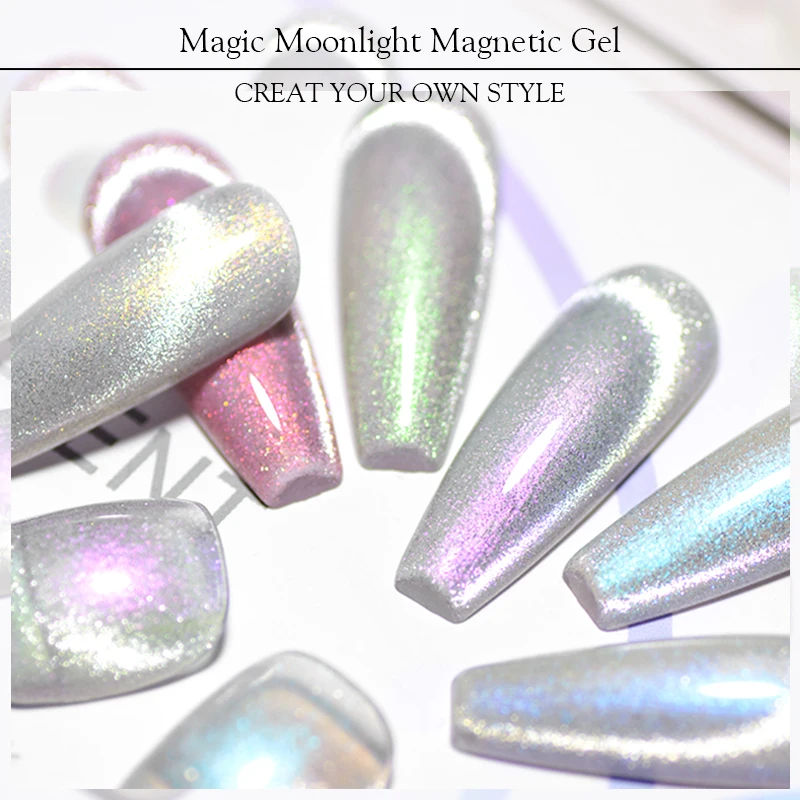 7ml Auroras Moonlight Cat Magnetic Gel Nagellack Funkelnder Schimmer Glitter Semi Permanant Soak Off Nail Art Lack Maniküre