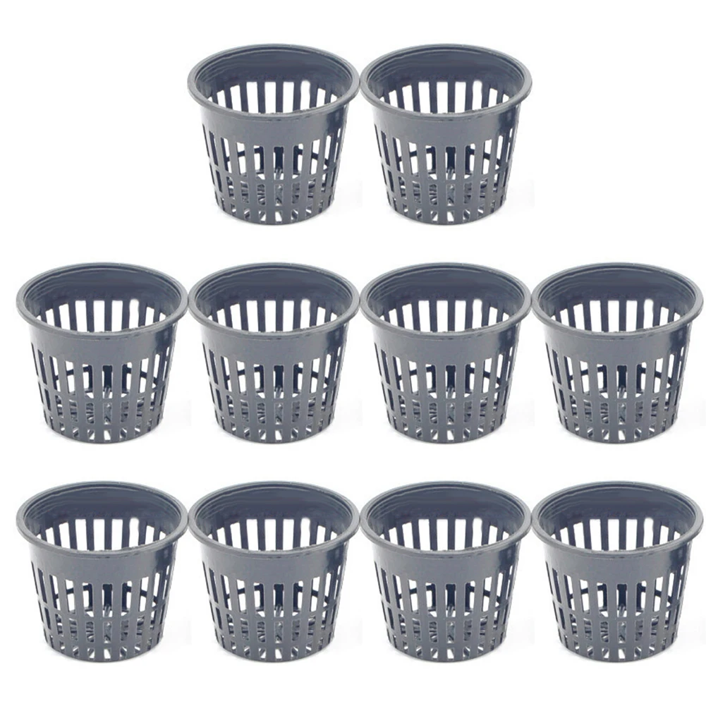 Black Round Plant Baskets for Pond Ecosystems Pack of 10 Weatherproof Recycled Plastic with Enhanced Circulation Design