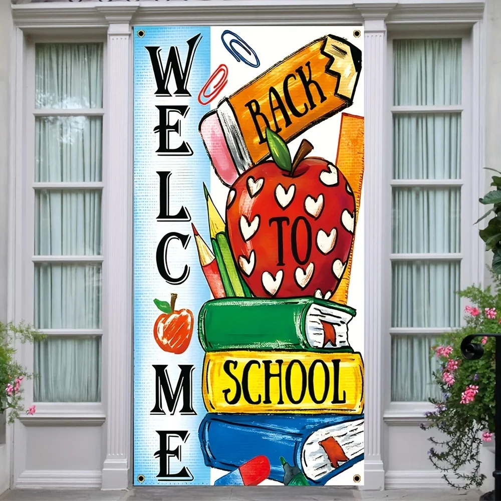 Classroom Door Sign, Porch Hanging Banner For First Day Of School, Birthday Party, Home Mural Decor Universal Holiday