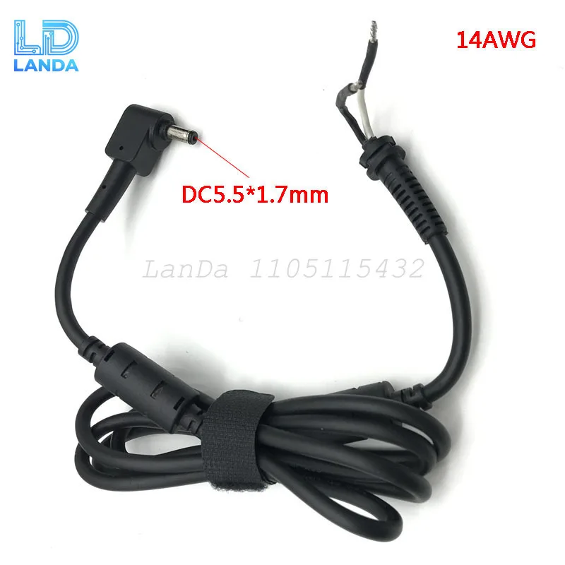 Universal 14AWG 5.5*2.1 5.5*2.5 DC Power Adapter Cable Cord 5.5*1.7 mm For acer 135W 180W 230W Laptop AC Adapter Charger DC Cord