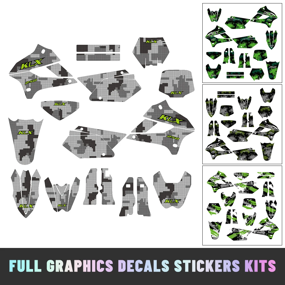 

Подходит для Kawasaki KLX250 KLX 250 2009-2020: Графические наклейки и декоративные элементы для мотокросса