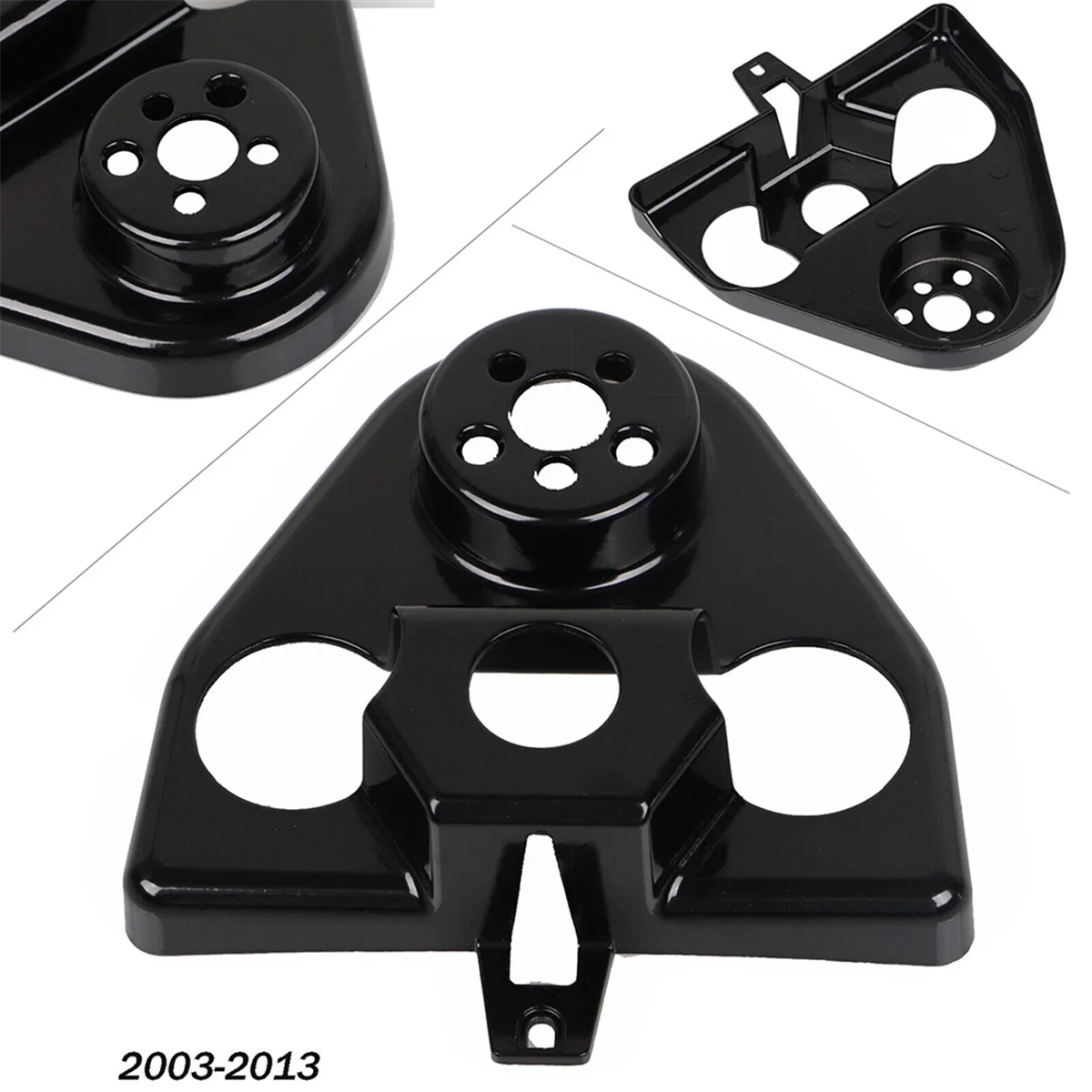 Copertura Riser manubrio nera per Harley Road King FLHR Custom 2003-2013