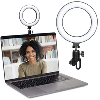 6.3 Inch LED Ring Lights Round Lamp Selfie Live Streaming USB Desktop Clip for Youtube Macbook PC Laptop Computer Tiktok Stream