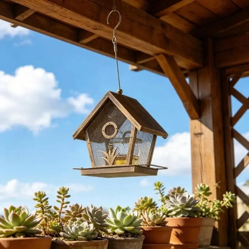 Robuster Wasserspender für Gartenvögel aus Metall für den Außenbereich mit elegantem Design und vollständigem Zugang für Vögel – Detail 4