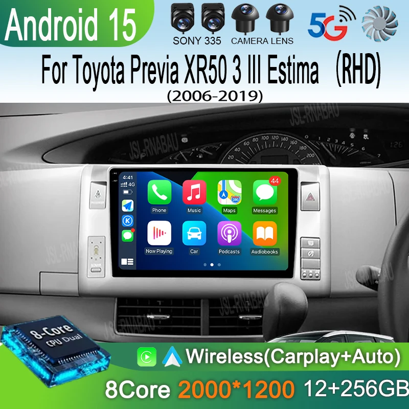 

Car Radio For Toyota Previa XR50 3 III Estima 2006-2019 DSP Multimedia Player GPS Stereo Autoradio 2 Din Android Stere