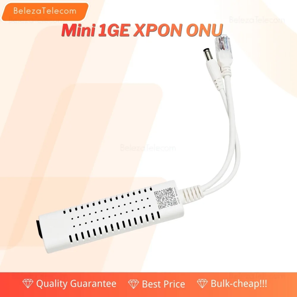 Mini 1GE XPON ONU Portable Terminal with SC/UPC Port Includes LAN Cable for Broadband Internet Access