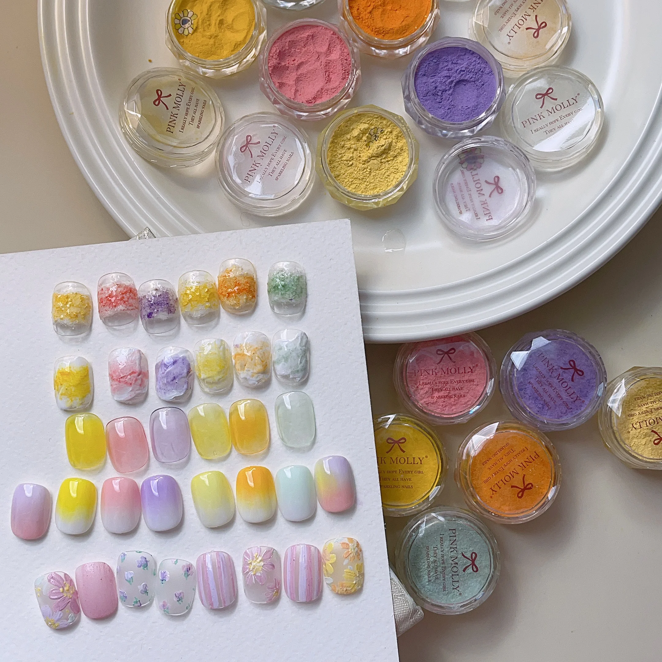 

Новый весенне-летний материал для ногтей, твердая пудра, градиентная пудра, блестки для ногтей для декора ногтей, дизайн маникюра, пигментная пыль