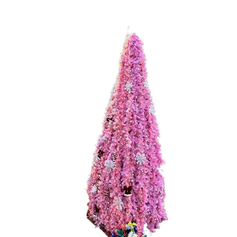 Festival decoration atmosphere interactive props, metal frame big Christmas, light festival combination hanging branches