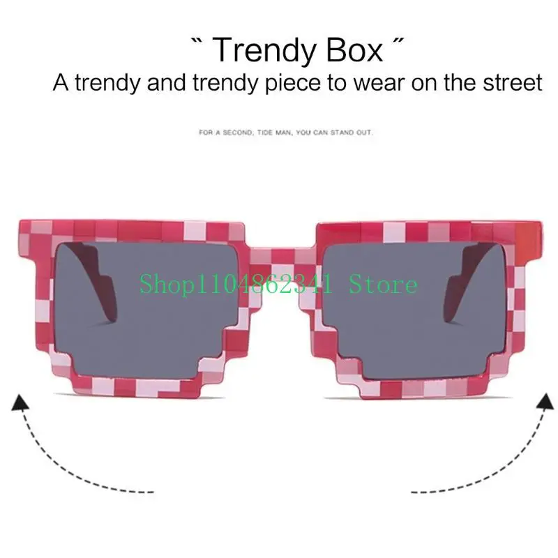 5ASD نظارة شمسية الفسيفساء Y2K Thug Life نظارات شمسية مضحكة نظارة شمسية UV400