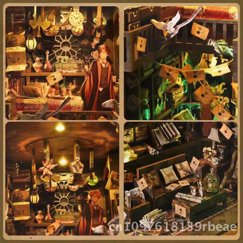 Support de livre en bois, bricolage, modèle de cabine, maison magique, Art assemblé en 3D, cadeau créatif pour les 14 ans et plus, jouet de Coordination mentale manuelle