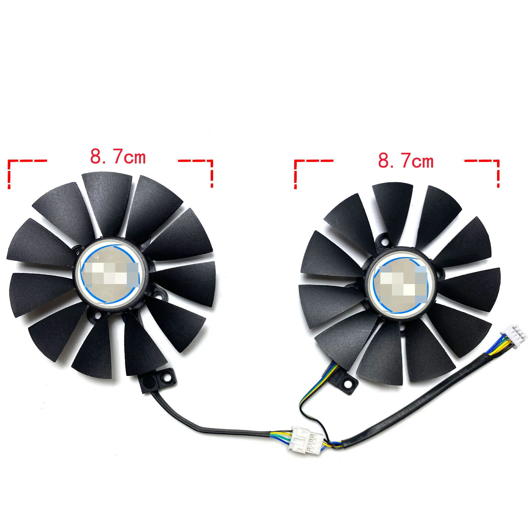 New For ASUS GeForce GTX1060 1070 RX480 DUAL OC snow leopard Graphics Card Replacement Fan PLD09210S12HH