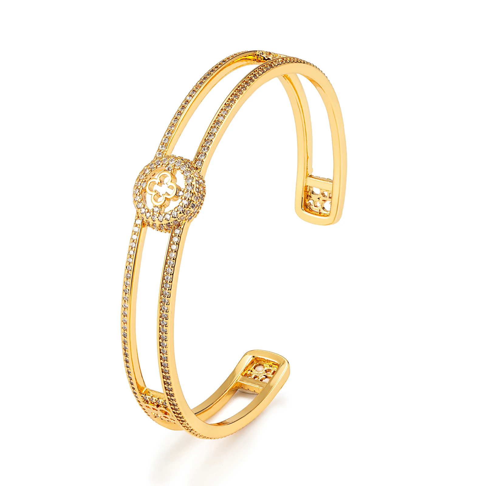 CILMI HARVILL CHHC Bracciale in metallo da donna di alta qualità Durevole realizzato in ottone Misura universale Placcato in oro duro