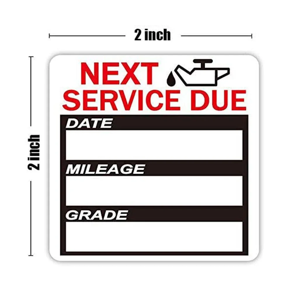 80 Pcs Oil Change Maintenance Service Reminder Stickers Window Rectangle Adhesive Labels Stickers Car Sticker 