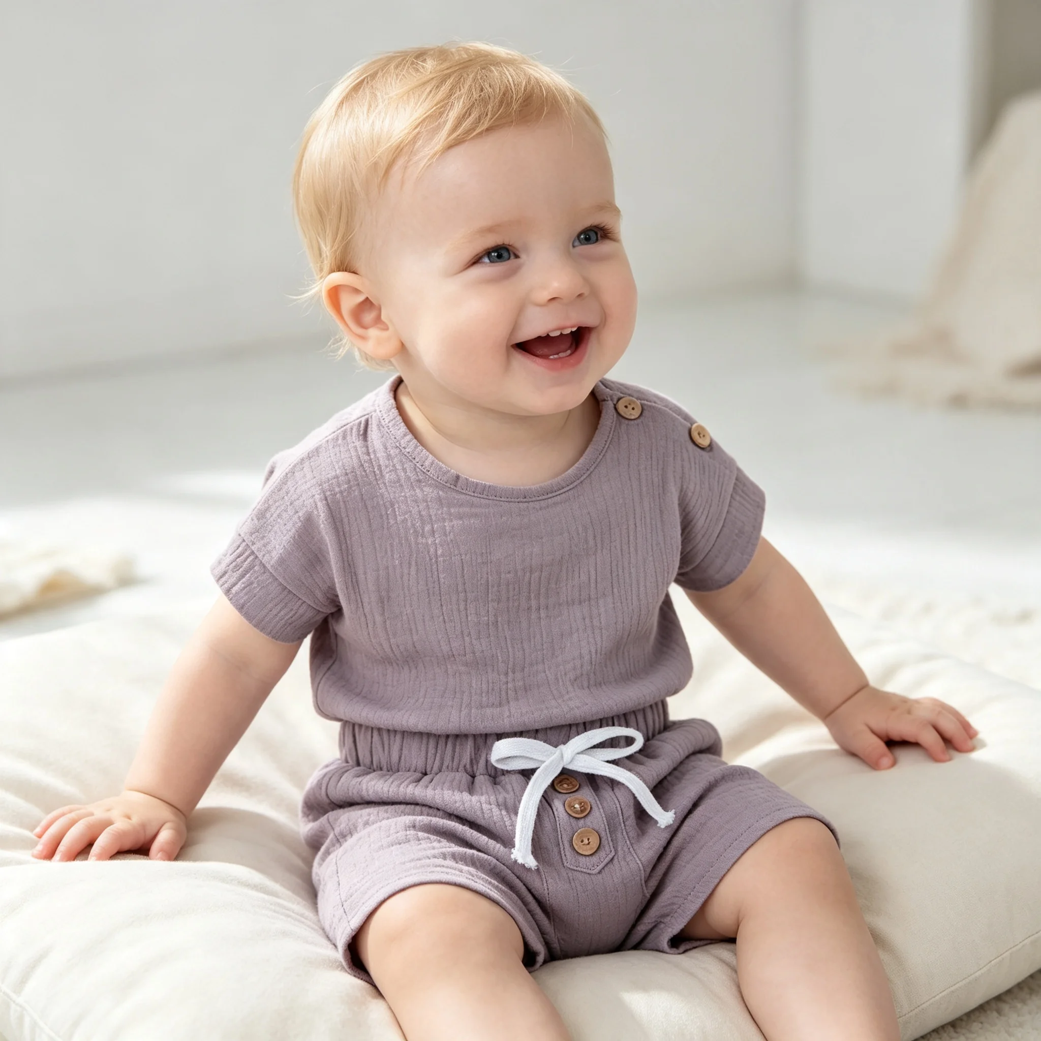 0-18M Newborn Baby Boys Girls Clothes Outfits Casual Short Sleeve Tops Shorts 2Pcs Summer Toddler Infant Clothing Suits