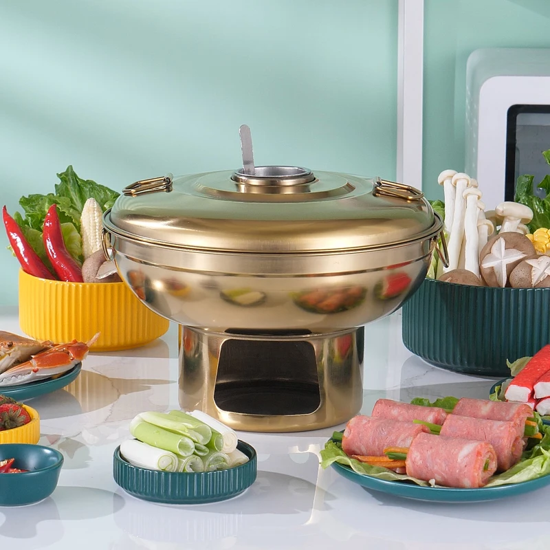 

Bbq Mini Hot Pot Caserole Food Dishes Home Outdoor Chinese Hot Pot Picnic Cooking Kitchen Vegetable Fondue Chinoise Cookware