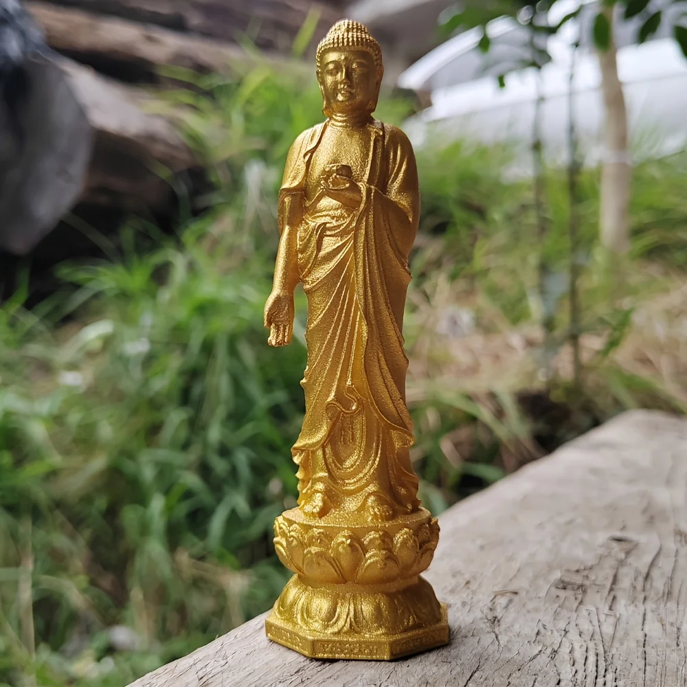 4.9 Inch Resin Buddha Statue Sculpture Ornament, Oriental Aesthetics, Zen Style, Suitable for Halloween Decorations, Creative Desktop Ornaments, Bedroom, Interior Decoration, Home Decor, New Year Gifts, Centerpiece Decoration