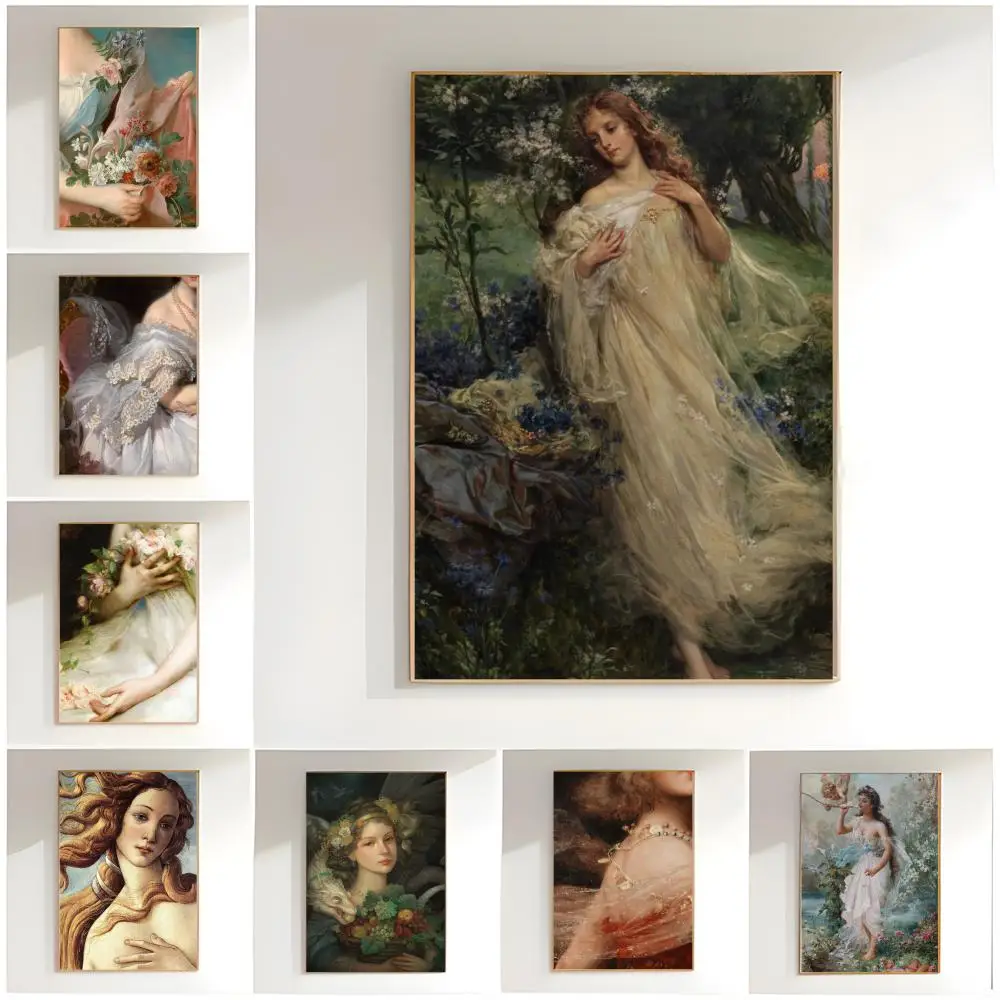 Renaissance Art Painting Pattern Classic Movie Poster Premium Wall Decor Modern Home Poster Unframed