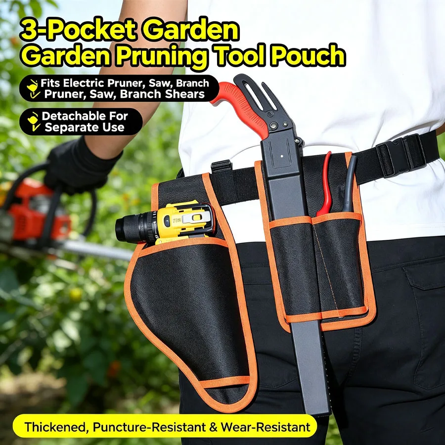 Wear resistant tool waist bag portable multifunctional gardening toolkit for construction site work