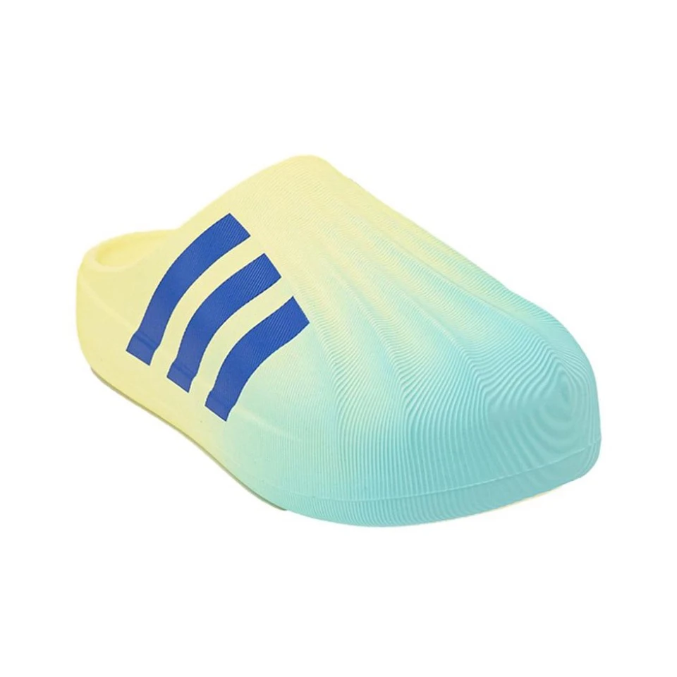 Original Adidas adiFOAM Superstar White Blue Yellow Color Men and Women\'s Unisex Casual Classic Slide Slipper  CP9654