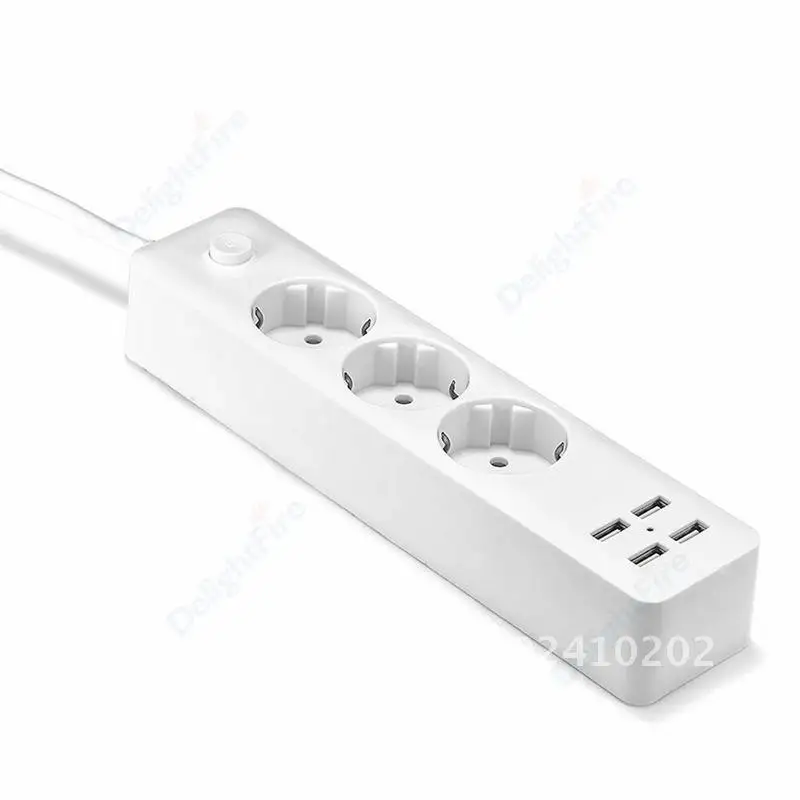 Portable USB Power Strip EU EU Schuko type Sockets 1.8m Extension Protector Multiple Socket USB 4 Cable Surge Electric Port With