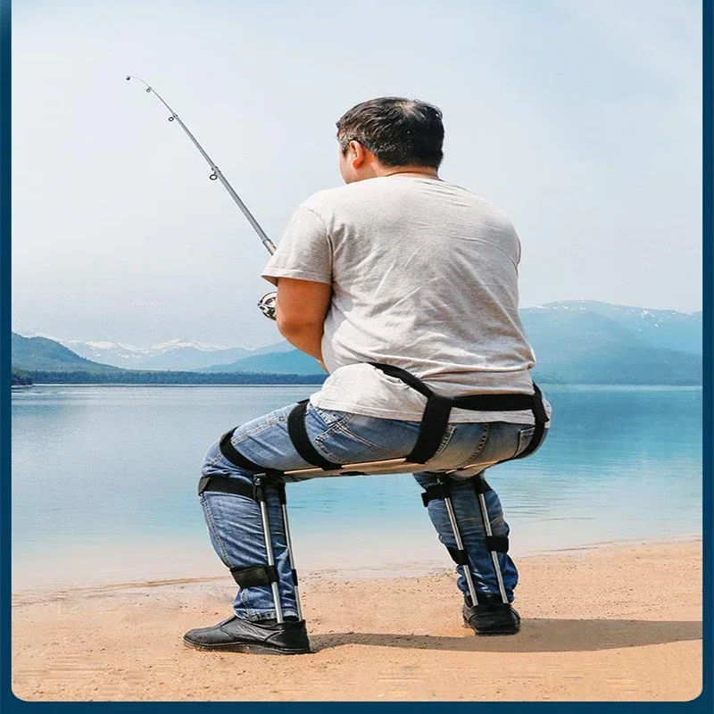 

Exoskeleton Wearing Chair Fishing Travel Multifunctional Seat Portable Stainless Steel Sportswear Invisible Seat Folding Stool