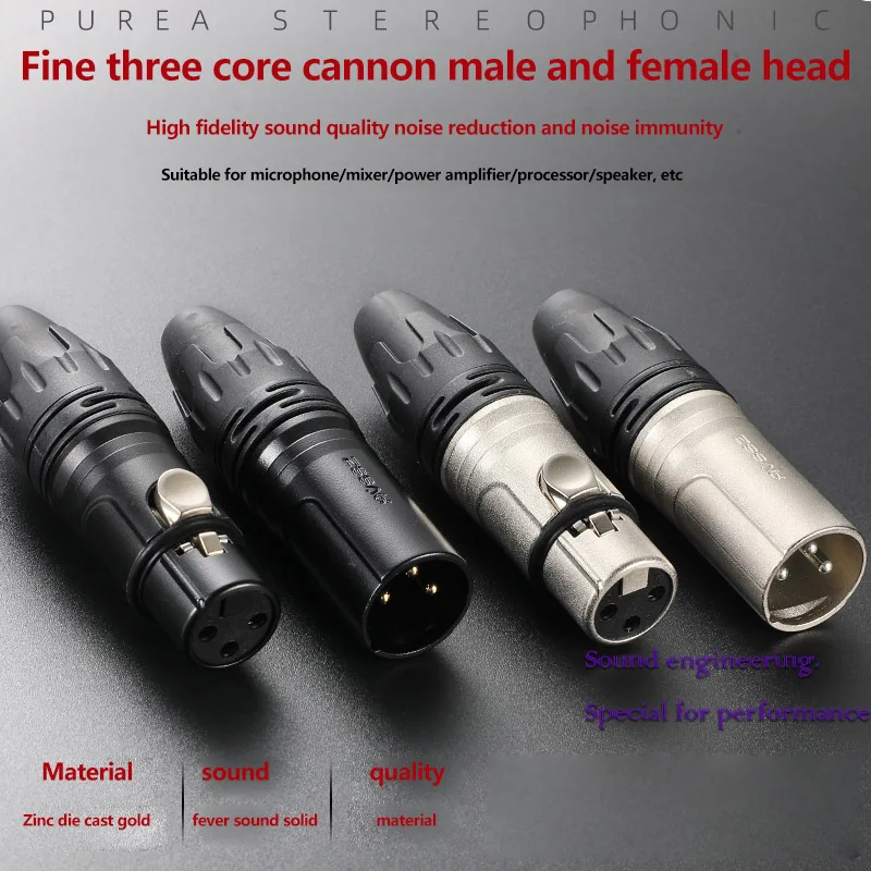 

3-Core Colored XLR Male Female Audio box Microphone Cable Connector For Audio Speakers Microphones Mixer Balanced XLR Cable
