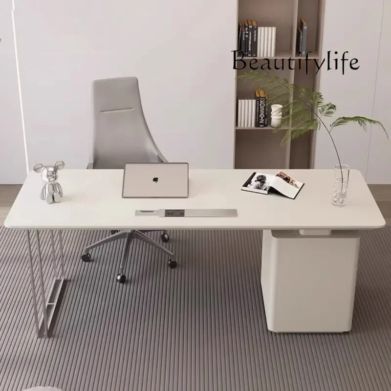 

HH X Wooden Luxury Executive Office Desk Designer Large Drawers Office Desks Standing White Modern Mesa De Escritorio Furniture