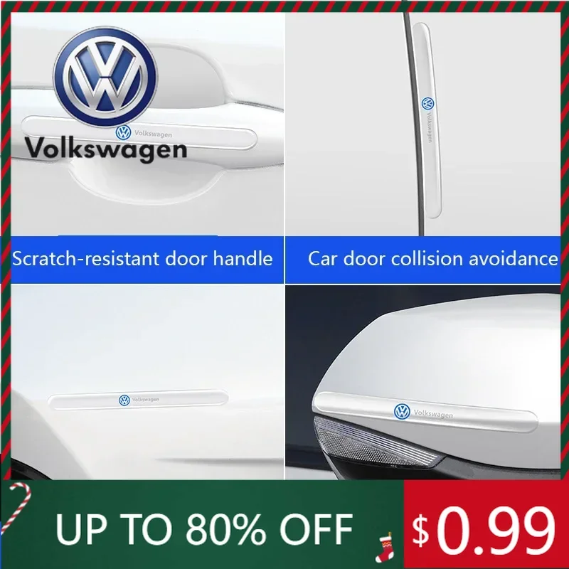 

Для VW Volkswagen Jetta MK5 Golf 8 шт. защитные наклейки на дверную ручку автомобиля для Volkswagen Passat Santana GTI Bora Jetta CC Be