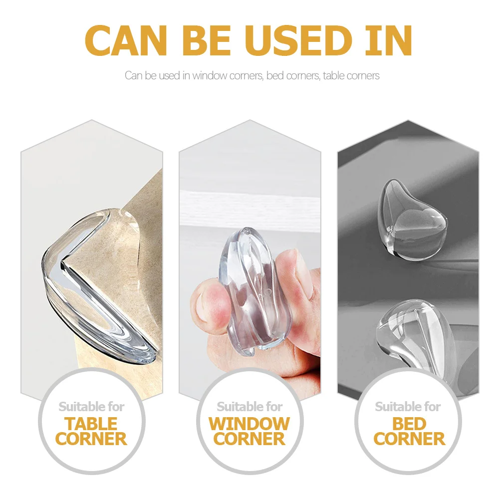 

10Pcs Corner Protectors Baby Proof Silicone Furniture Edge Guards Table Desk Clear Durable Self Adhesive Corner Protectors
